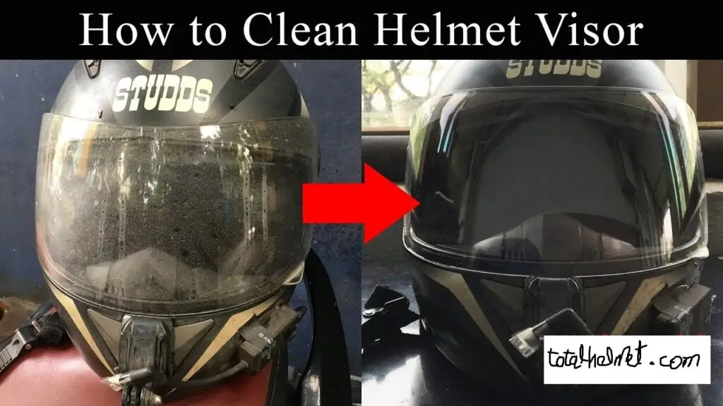 clean a motorcycle helmet visor