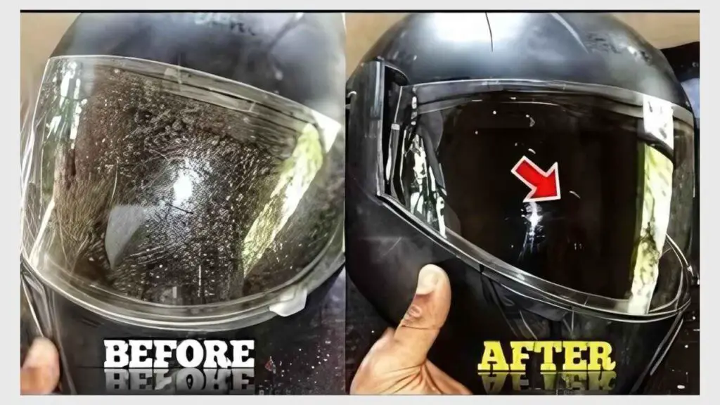 How to Remove Scratches from Motorcycle Helmet Visor 1